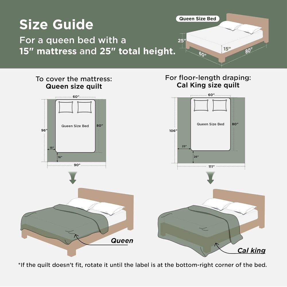 King Size Comforter Set - 7 Pieces Floral Sage Green GentleSoft™ Bedding - Picture 7 of 8